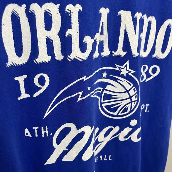 Orlando Magic Vintage T Shirt 1990s Large Blue Camp David Est. 1989 Shaq VGCond - Picture 3 of 8